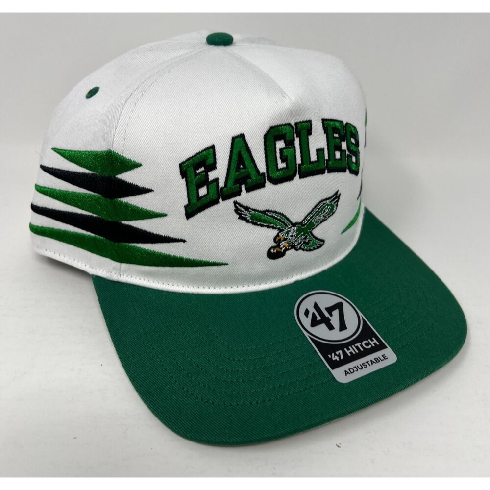 Philadelphia Eagles '47 Hitch Relaxed Fit Diamond Cut White Snapback NFL Hat - Picture 2 of 7